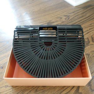 Cult Gaia Clutch Acrylic Ark Small Bag - Black